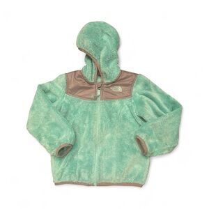 The North Face Kids' EUC Girls Green Fleece Hoodie Jacket Coat Winter Size 4T